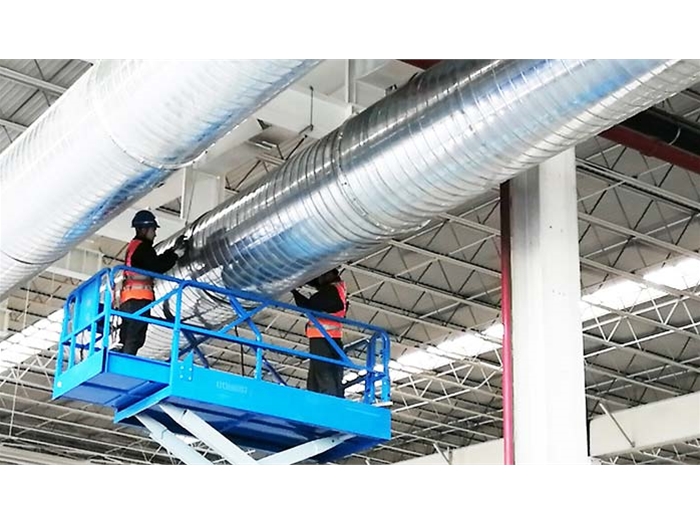 【螺旋风管】北京奔驰公司螺旋风管安装项目案例